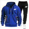 Men's Zipper Hooded Tracksuit with Multi-Pockets ATHLEXES