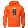 Cozy Teddy Bear Print Hoodie for Men ATHLEXES