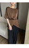 Chic Satin Half Sleeve Blouse for Women ATHLEXES