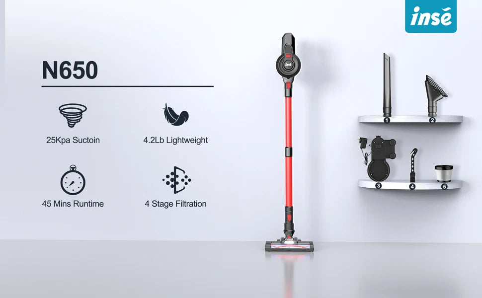 Inse PowerClean Cordless Vacuum Cleaner ATHLEXES
