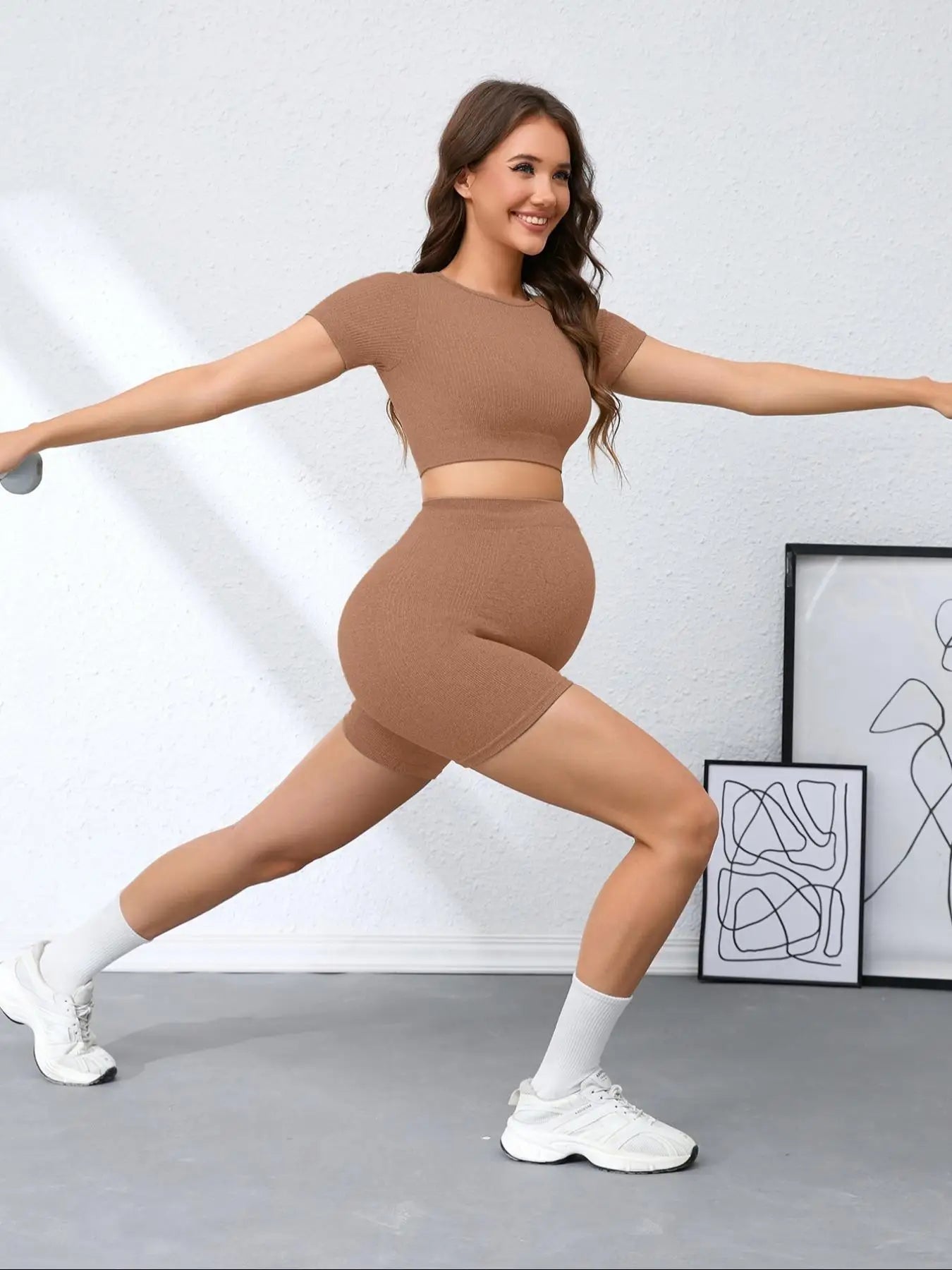 Maternity Seamless Workout Top and Legging Set ATHLEXES