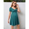 Chic Maternity V-Neck Summer Dress ATHLEXES