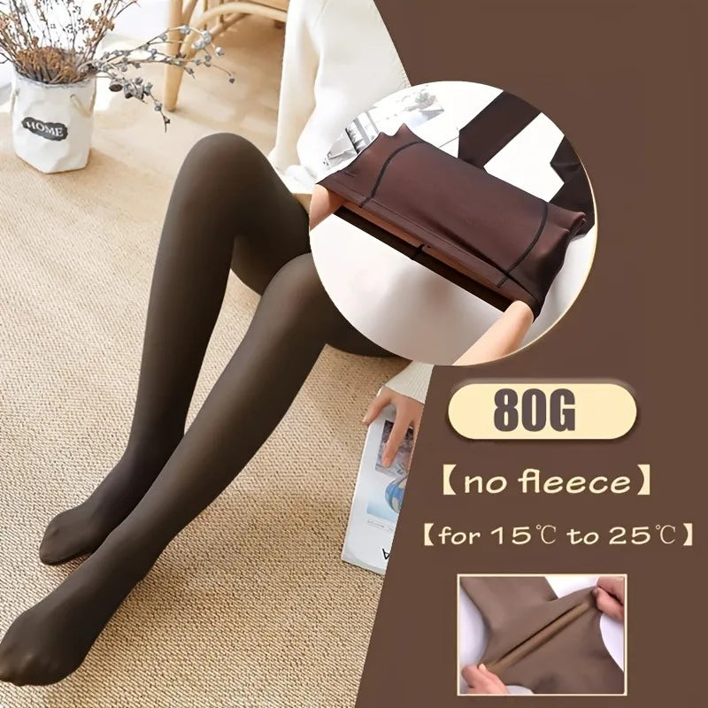 Winter Elegance Plus Size Translucent High Waist Tights ATHLEXES