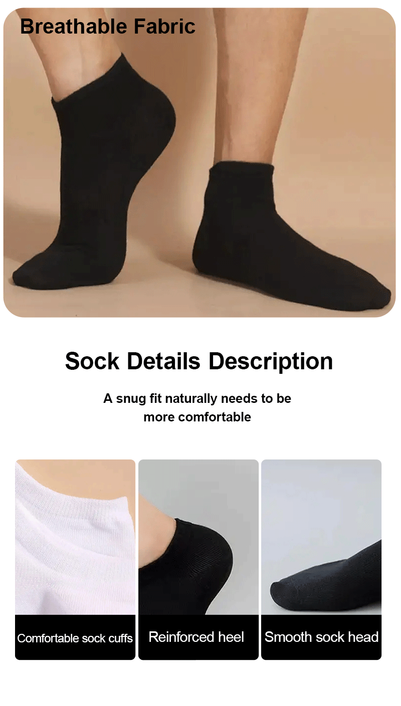 BreatheEasy Unisex Low Cut Boat Socks Pack ATHLEXES