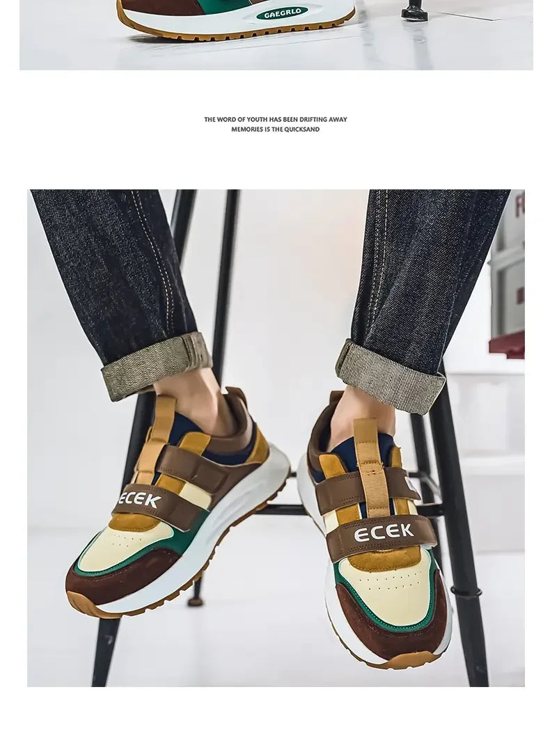 Retro Patchwork Men's Fashion Sneakers for Outdoor Sport ATHLEXES