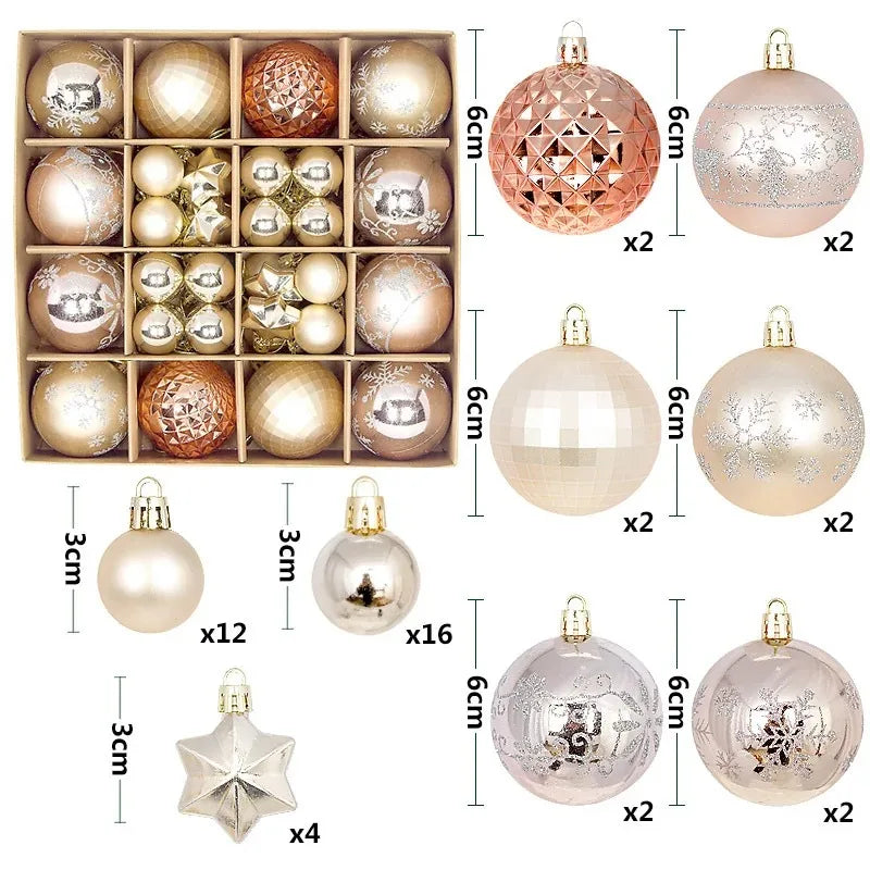 Charming 44Pcs Christmas Ball Ornament Collection ATHLEXES