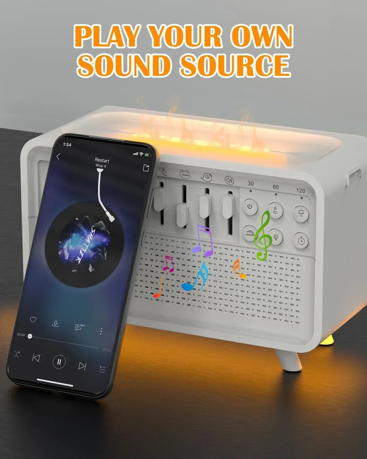 HarmonyGlow 4 in 1 Bluetooth Speaker and Humidifier ATHLEXES