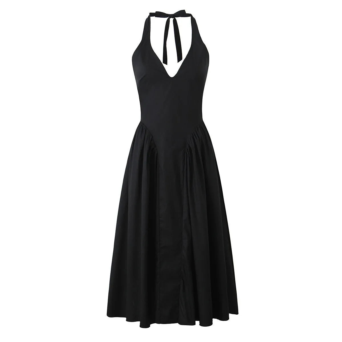 Chic White Backless Halter Dress for Summer Events ATHLEXES