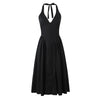 Chic White Backless Halter Dress for Summer Events ATHLEXES