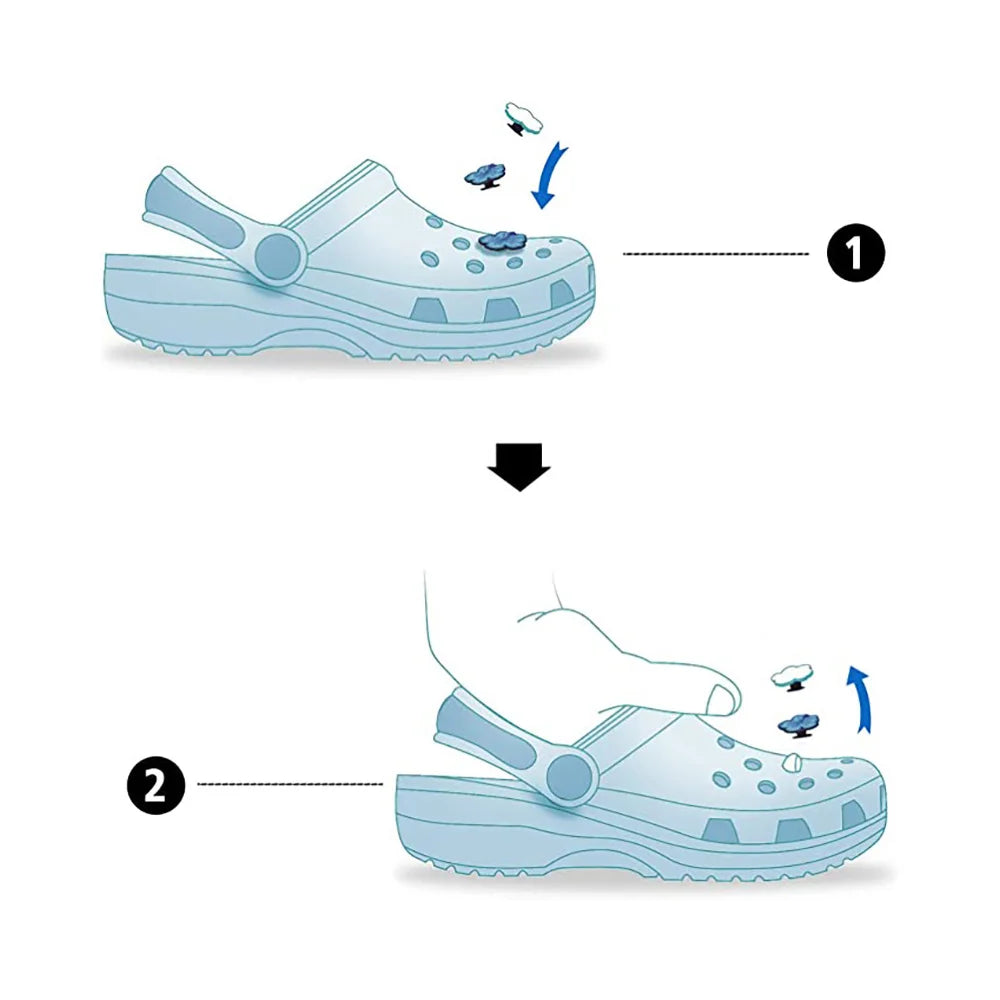Charming 6-200PCS Cartoon Shoe Charms for Teens ATHLEXES