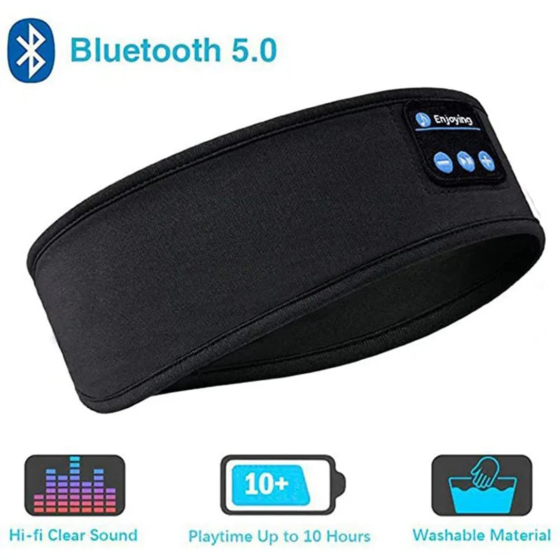SleepSound Bluetooth Eye Mask Headphones with Soft Headband ATHLEXES