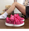 Chic Retro Matte Black Casual Sneakers for Women ATHLEXES