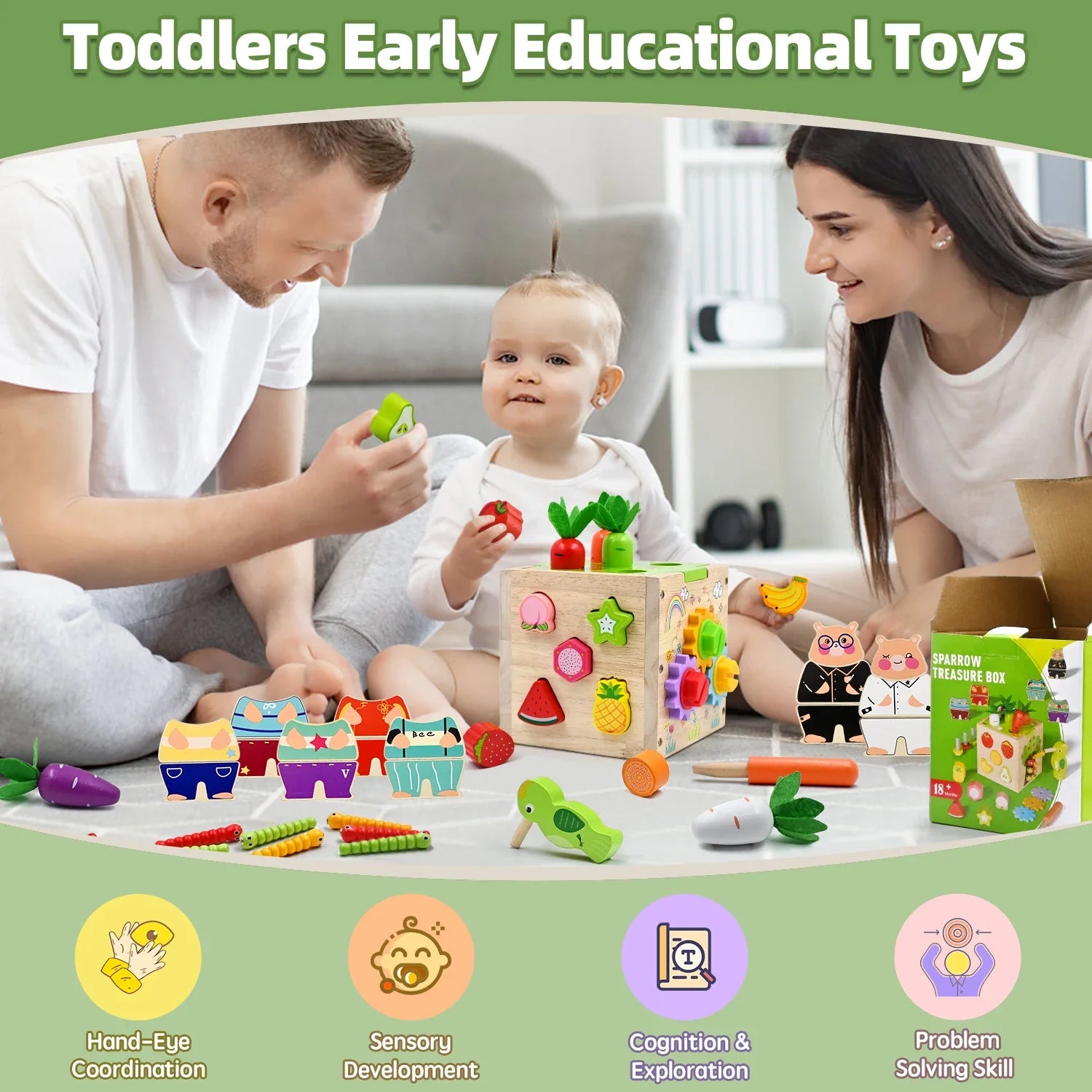 Creative Minds Wooden Activity Cube ATHLEXES