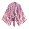 Happie Queens Boho Floral Kimono Bikini Cover-up ATHLEXES