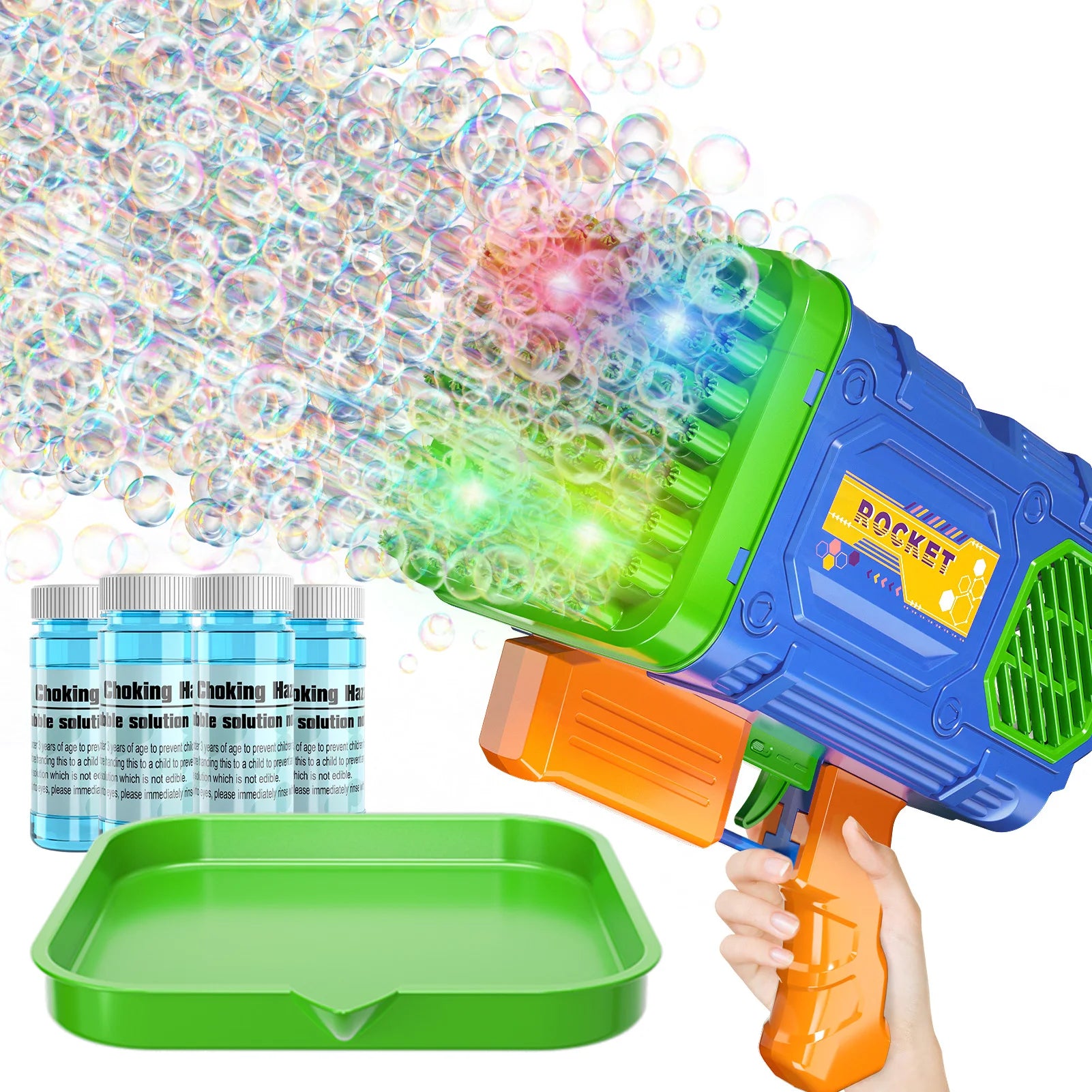RocketBlast Automatic Bubble Gun for Kids ATHLEXES