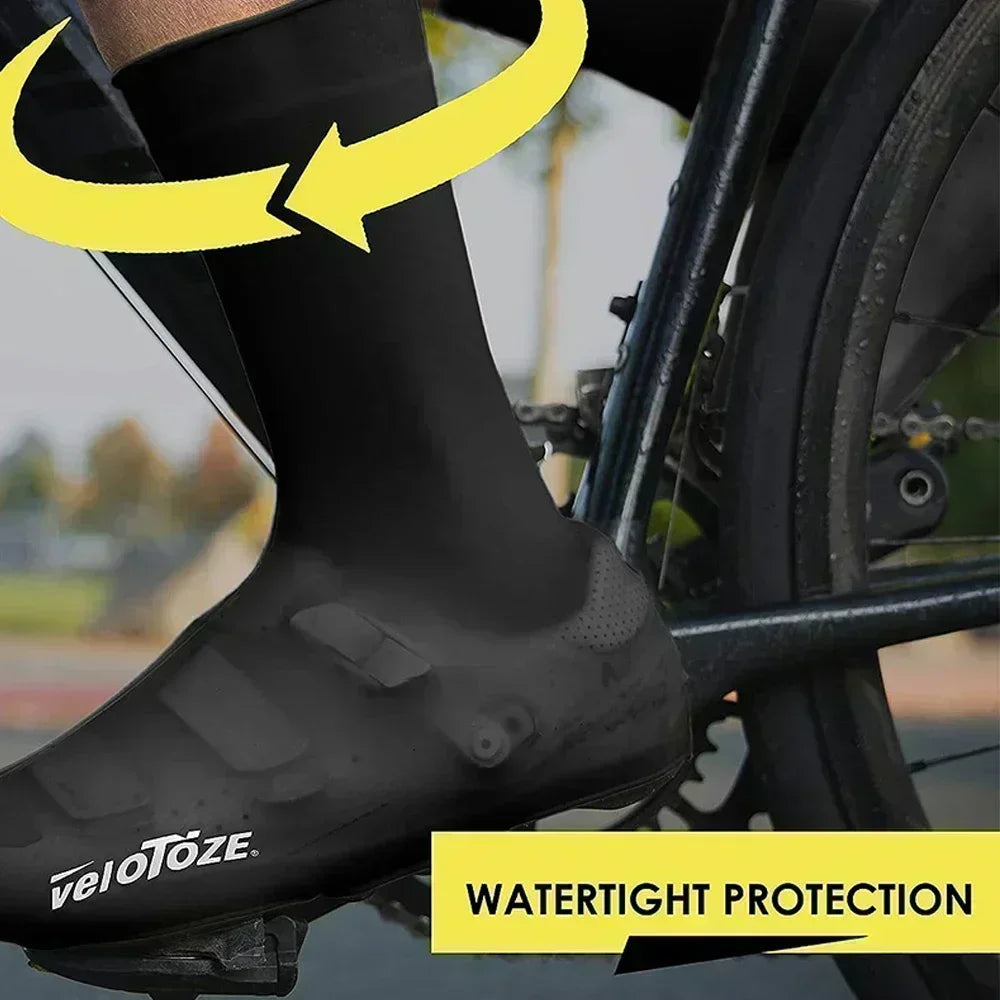 Premium Tall Silicone Cycling Shoe Covers - Waterproof & Windproof Overshoes ATHLEXES