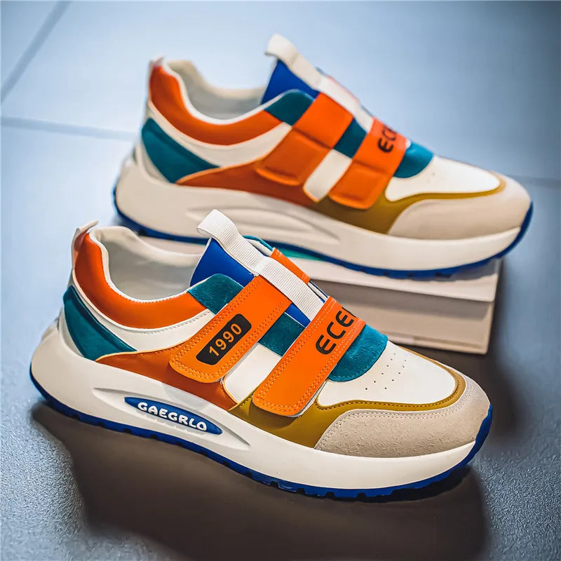 Retro Patchwork Men's Fashion Sneakers for Outdoor Sport ATHLEXES