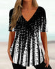 WaveCurve 3D Print V-Neck Tee ATHLEXES