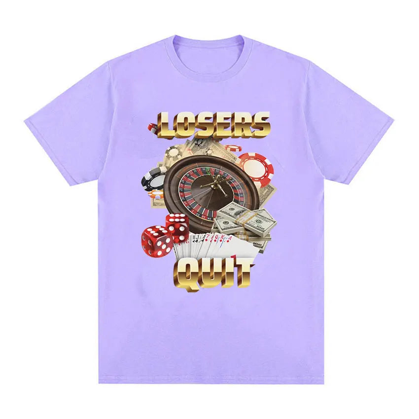 Vintage Losers Quit Gambling Meme T-Shirt ATHLEXES