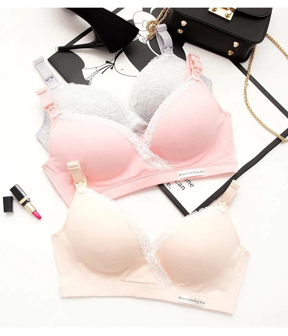 LuxeComfort Maternity Nursing Lace Bralette ATHLEXES