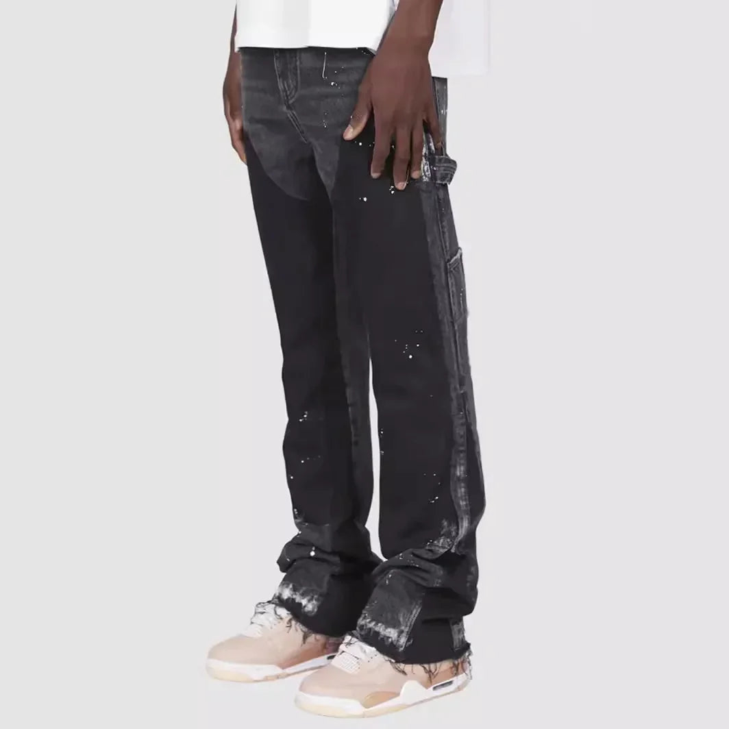 European American Patchwork Flared Denim Pants S-XXL ATHLEXES