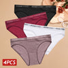 Cotton Comfort: 4PCS High Elastic Women's Briefs ATHLEXES