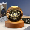 Galactic Saturn Crystal Ball with Wooden Base ATHLEXES