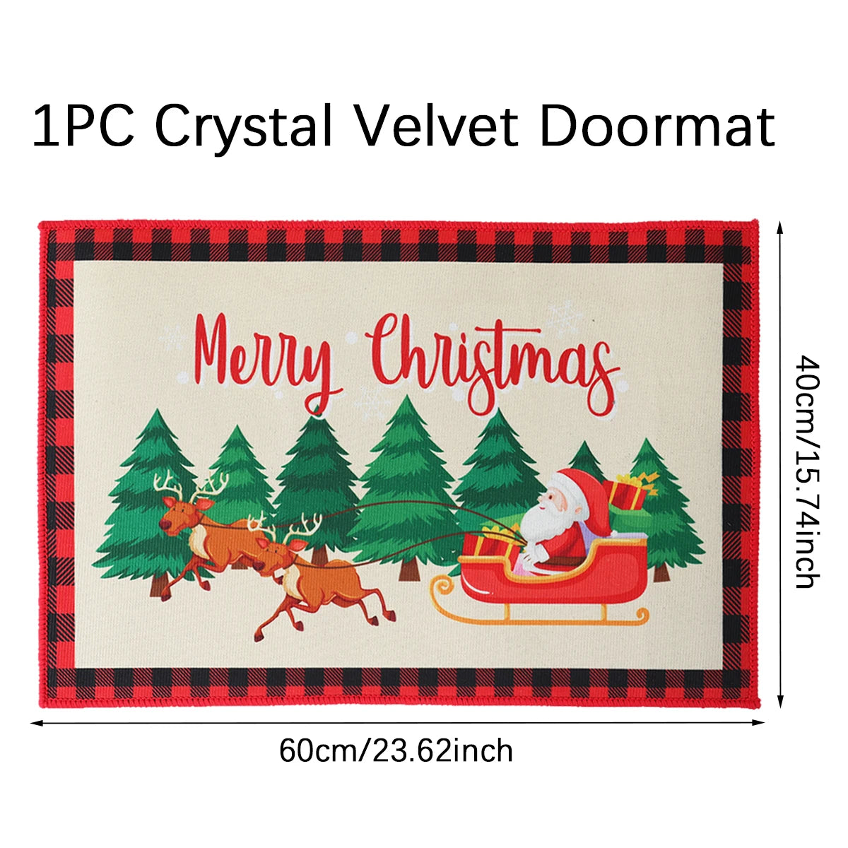 Santa Claus Holiday Outdoor Door Mat 2024 ATHLEXES
