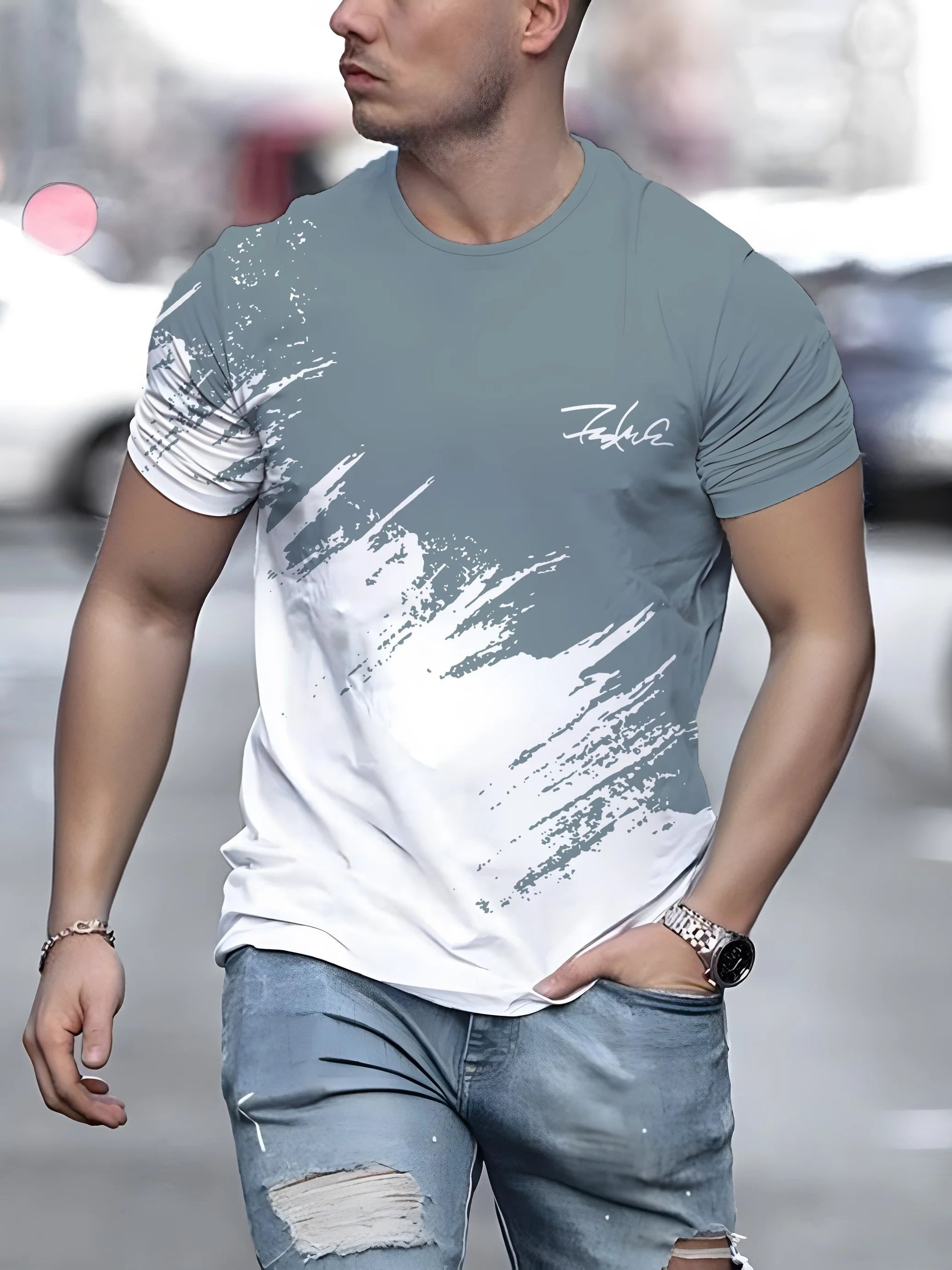 UrbanStyle Men's Casual Crew Neck Tee ATHLEXES
