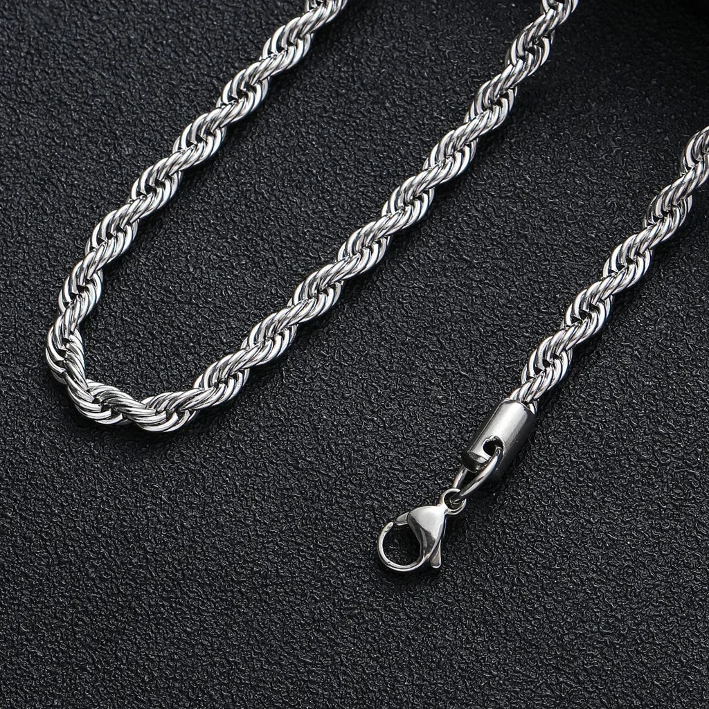 Twisted Stainless Steel Rope Necklace for All ATHLEXES