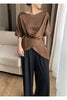 Chic Satin Half Sleeve Blouse for Women ATHLEXES