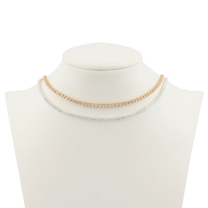 Dazzling White Zircon Choker Necklace for Women ATHLEXES