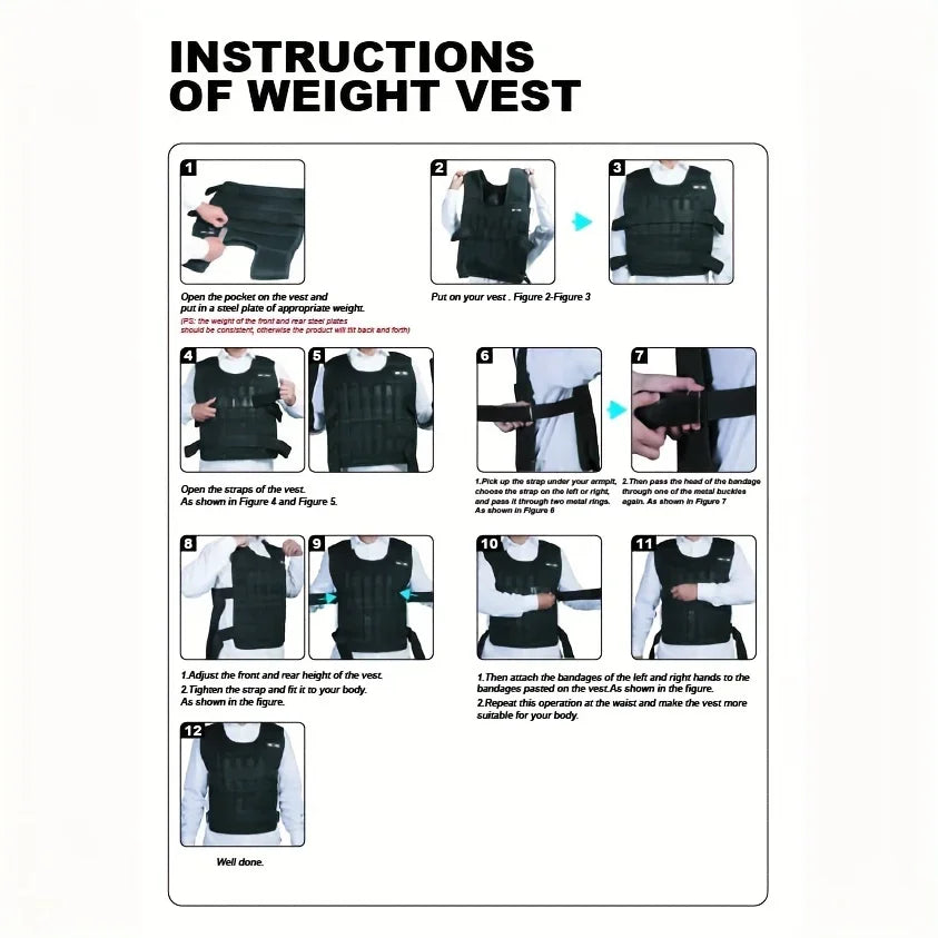 Ultimate Fit Adjustable Weight Vest and Weights ATHLEXES