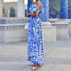 Boho Chic Puff Sleeve Maxi Dress for Women ATHLEXES