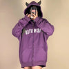 Devil Chic Zipper Hoodie for Stylish Women ATHLEXES