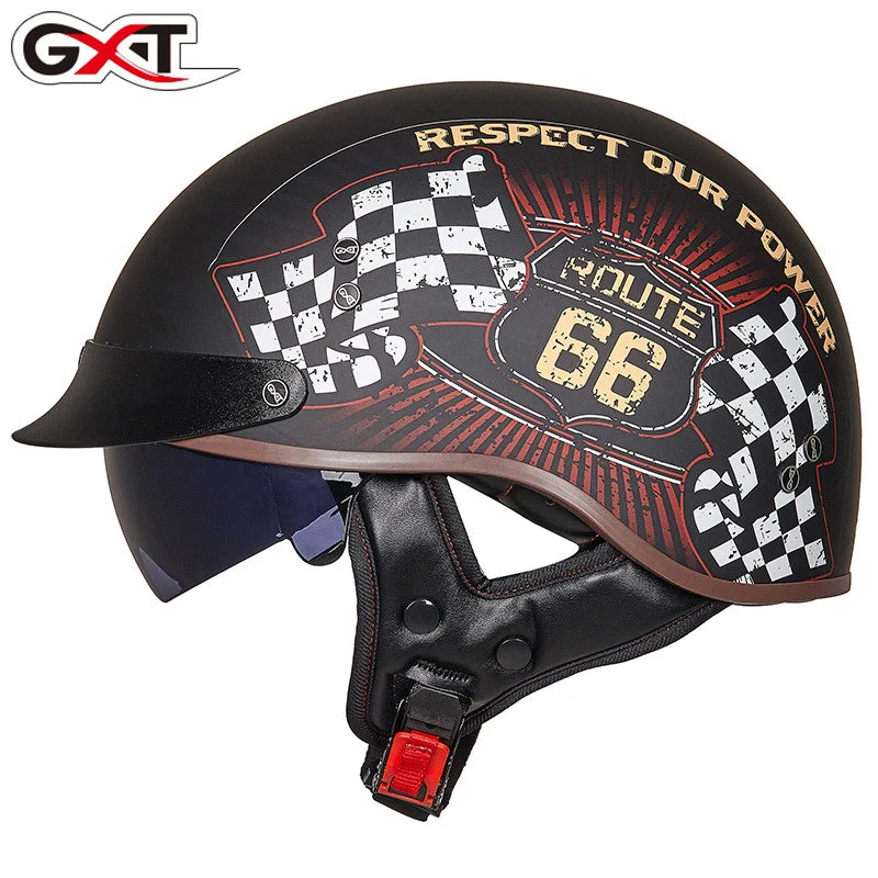 RetroRide DOT Certified Half Helmet ATHLEXES