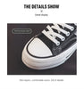 Classic Black Canvas Platform Sneakers for Women ATHLEXES