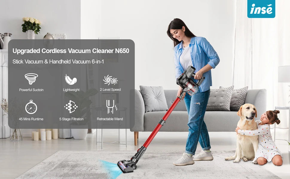 Inse PowerClean Cordless Vacuum Cleaner ATHLEXES