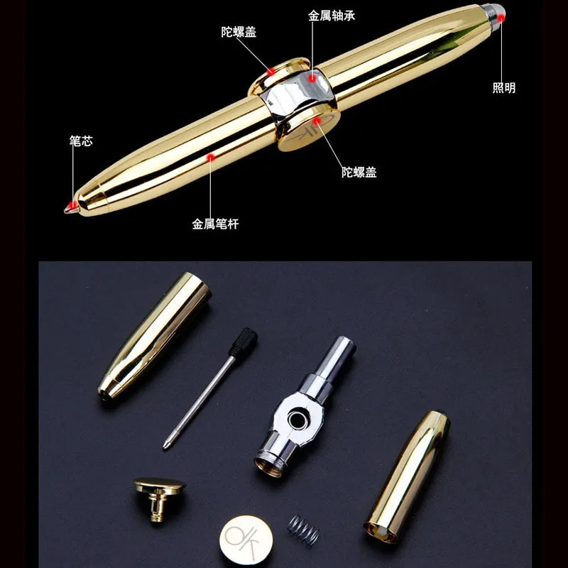 GyroGlow Creative LED Spinning Ballpoint Pen ATHLEXES