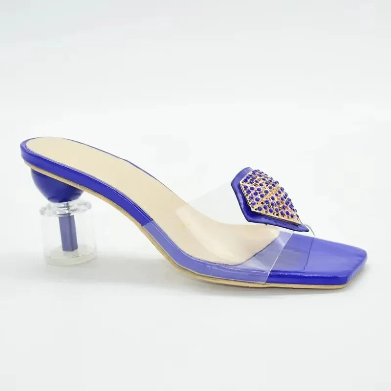 Italian Rhinestone Open Toe Party Pumps for Women ATHLEXES