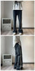 Trendy Gradient Loose-Fit Bell-Bottom Jeans ATHLEXES