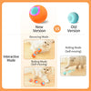 ROJECO Cat Toys Smart Interactive Cat Bouncing Ball Automatic Rolling Ball Training Self-moving Electric Toy Dog Pet Accessories ATHLEXES