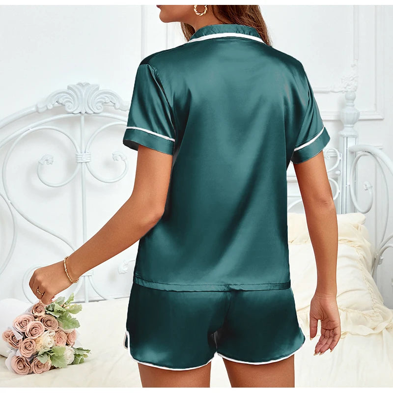SilkDream Women's Satin Pajama Set ATHLEXES