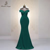 Pink Mermaid Elegance Off Shoulder Evening Dress ATHLEXES