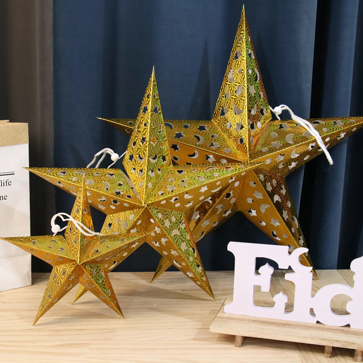 Eid Star Pendant: 30-75cm Festive Decor 2025 ATHLEXES