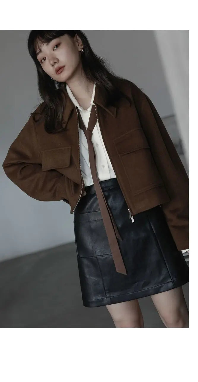 Korean Minimalist Oversized Button-Up Shirt for Women ATHLEXES