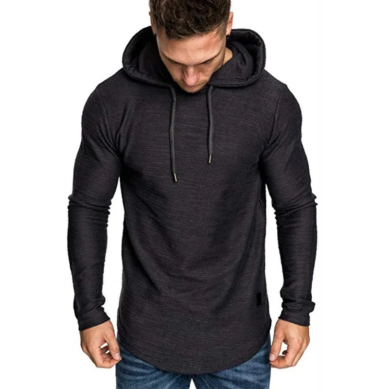 Lightweight Solid Color Hooded Sweatshirt ATHLEXES