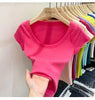 Cotton U-Neck Slimming Summer Tee for Women ATHLEXES