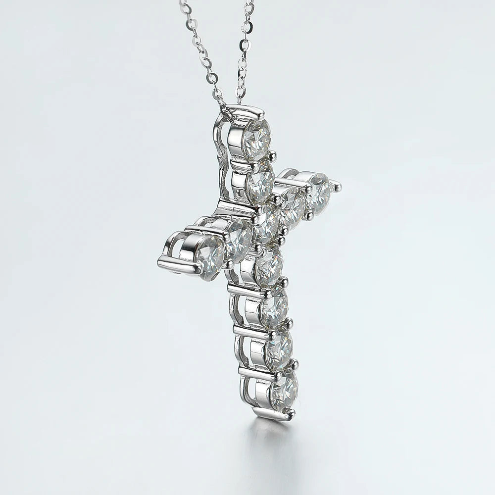 Moissanite Luxe Cross Pendant Necklace ATHLEXES