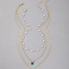 Emerald Elegance Layered Pearl Necklace ATHLEXES